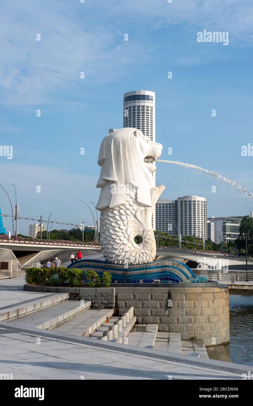 Singapore October Merlion Statue At Merlion Park It Is A