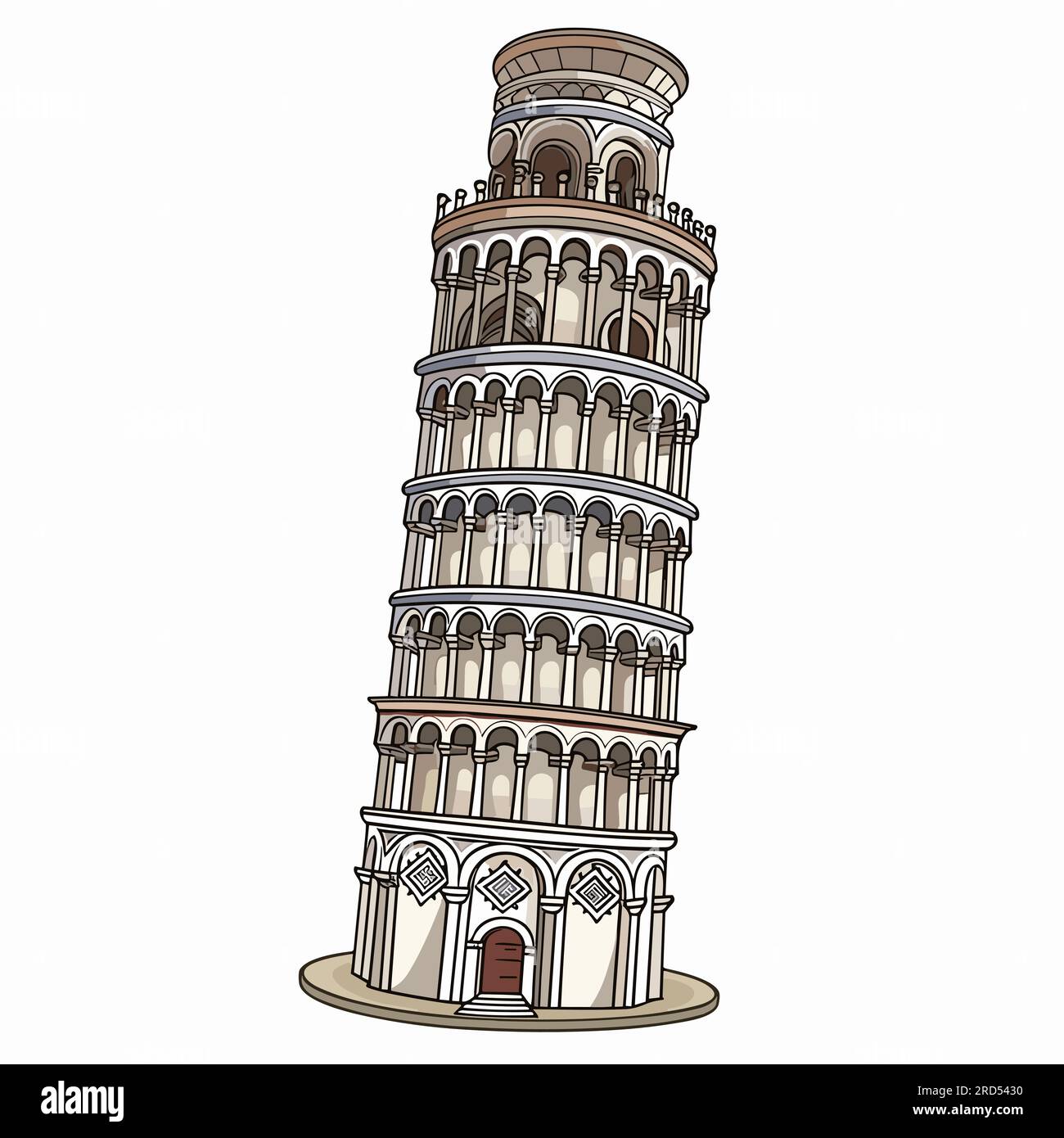 Leaning Tower Of Pisa Leaning Tower Of Pisa Hand Drawn Comic