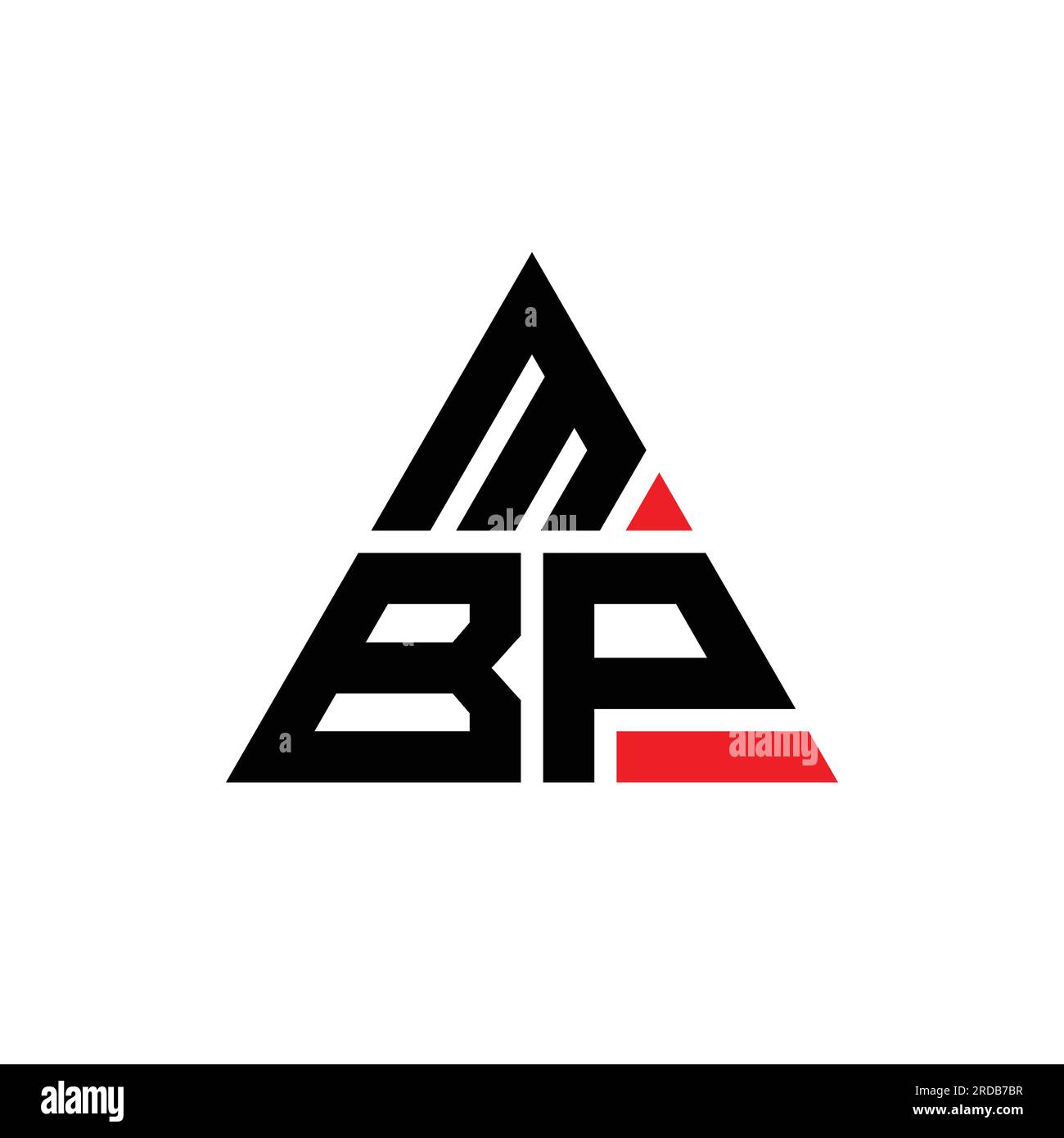 MBP Triangle Letter Logo Design With Triangle Shape MBP Triangle Logo