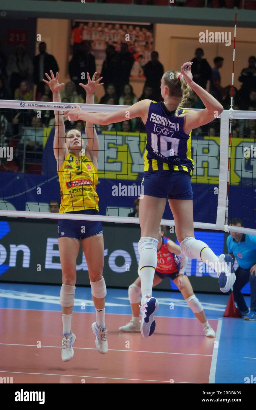 ISTANBUL TURKIYE MARCH 16 2023 Arina Fedorovtseva In Action During