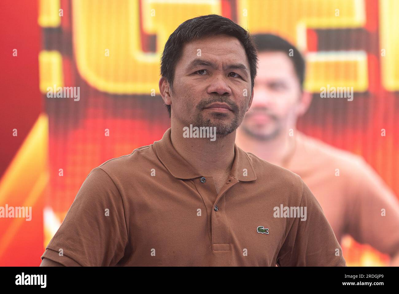 Manny Pacquiao A Filipino Boxer Seen During A Press Conference For The