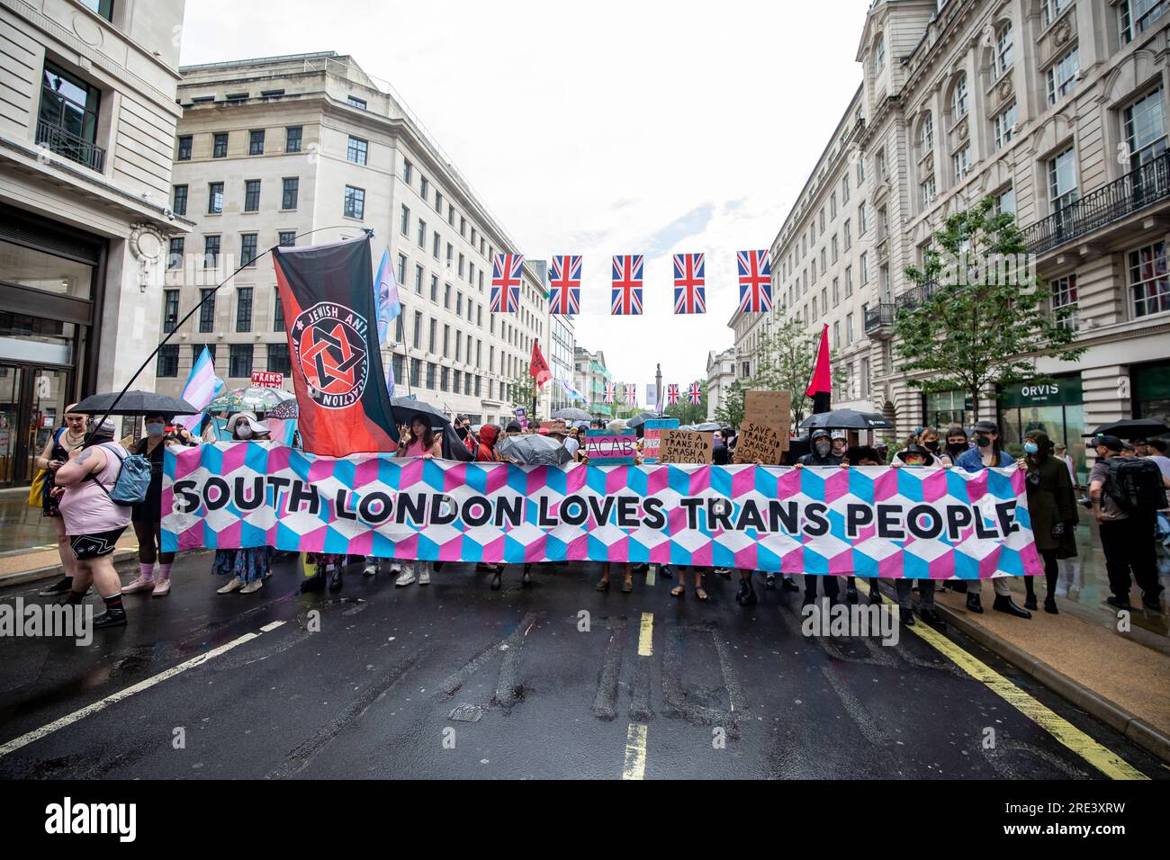 Protesters March Up Regent Street St James S In London During Trans