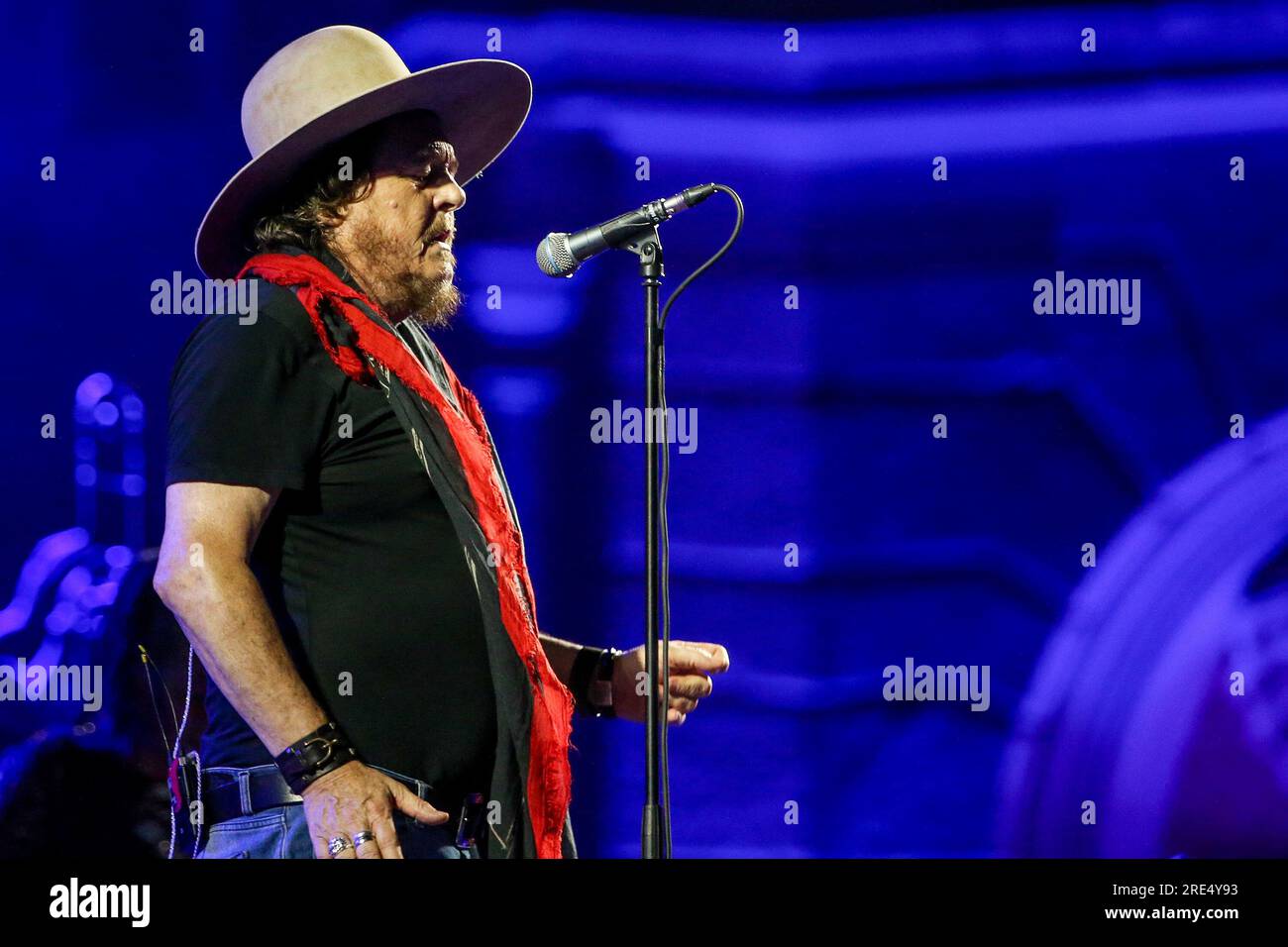 The Italian Rock Singer Zucchero Sugar Fornaciari During The World