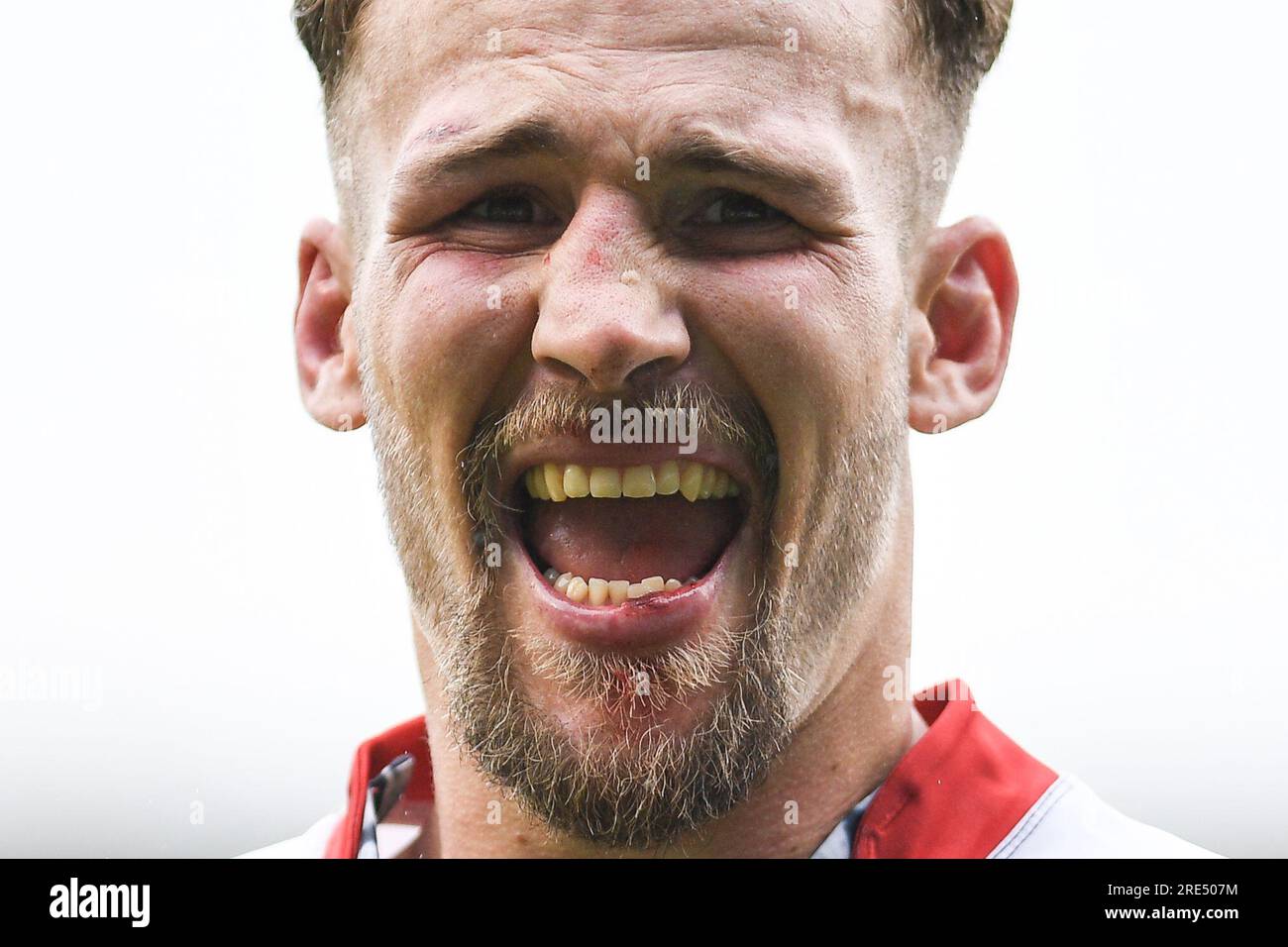 Warrington England Nd July Ben Reynolds Of Leigh Leopards