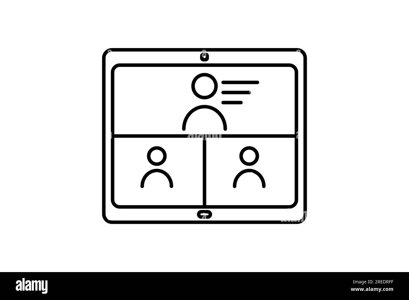 Seminar Related To E Learning And Online Education Line Icon Style