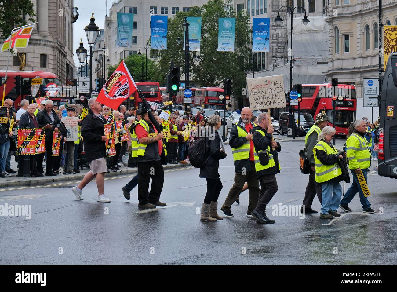 London Uk Th August Ulez Protesters Gather In Westminster