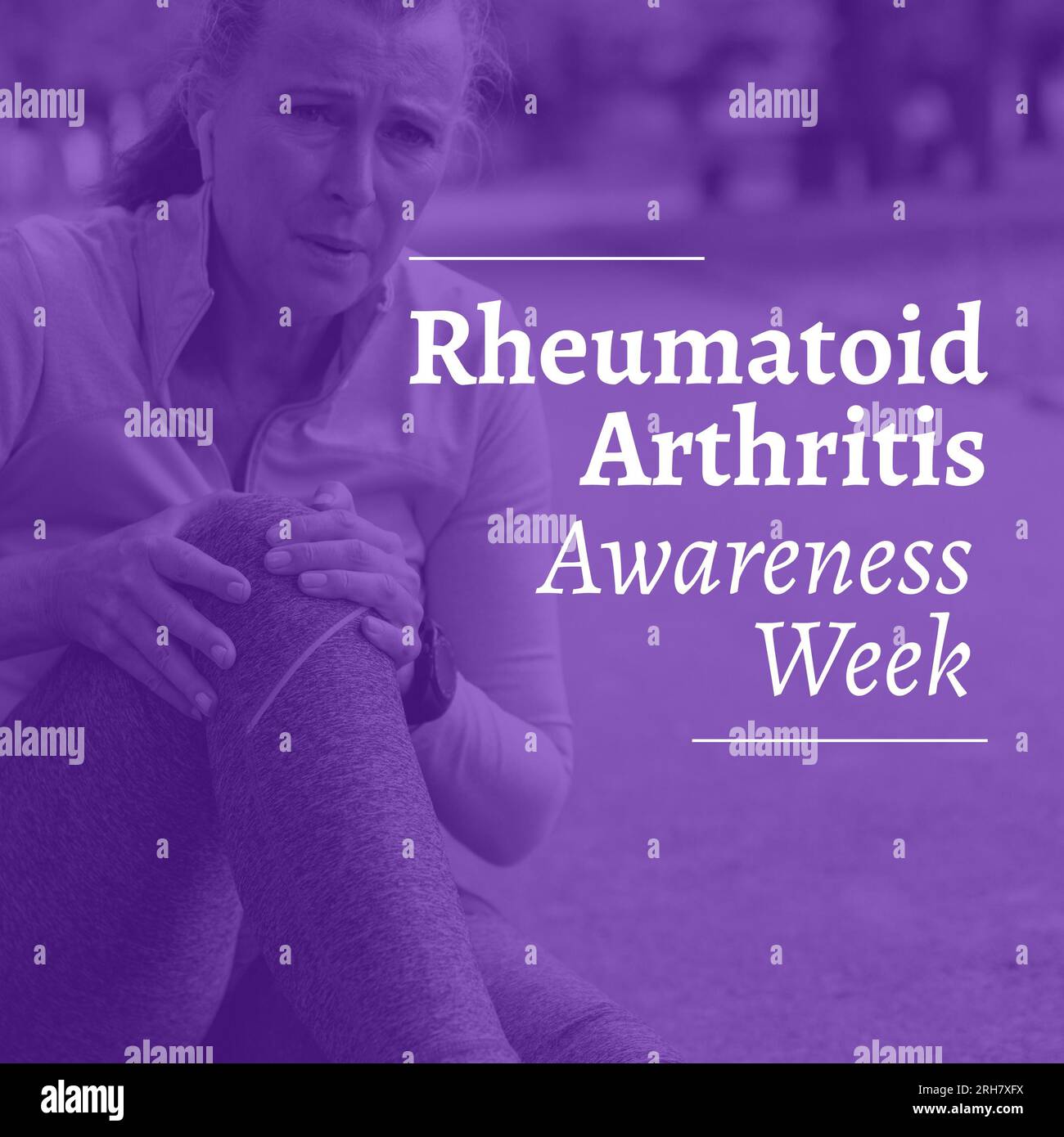 Composition Of Rheumatoid Arthritis Awareness Week Text Over Senior