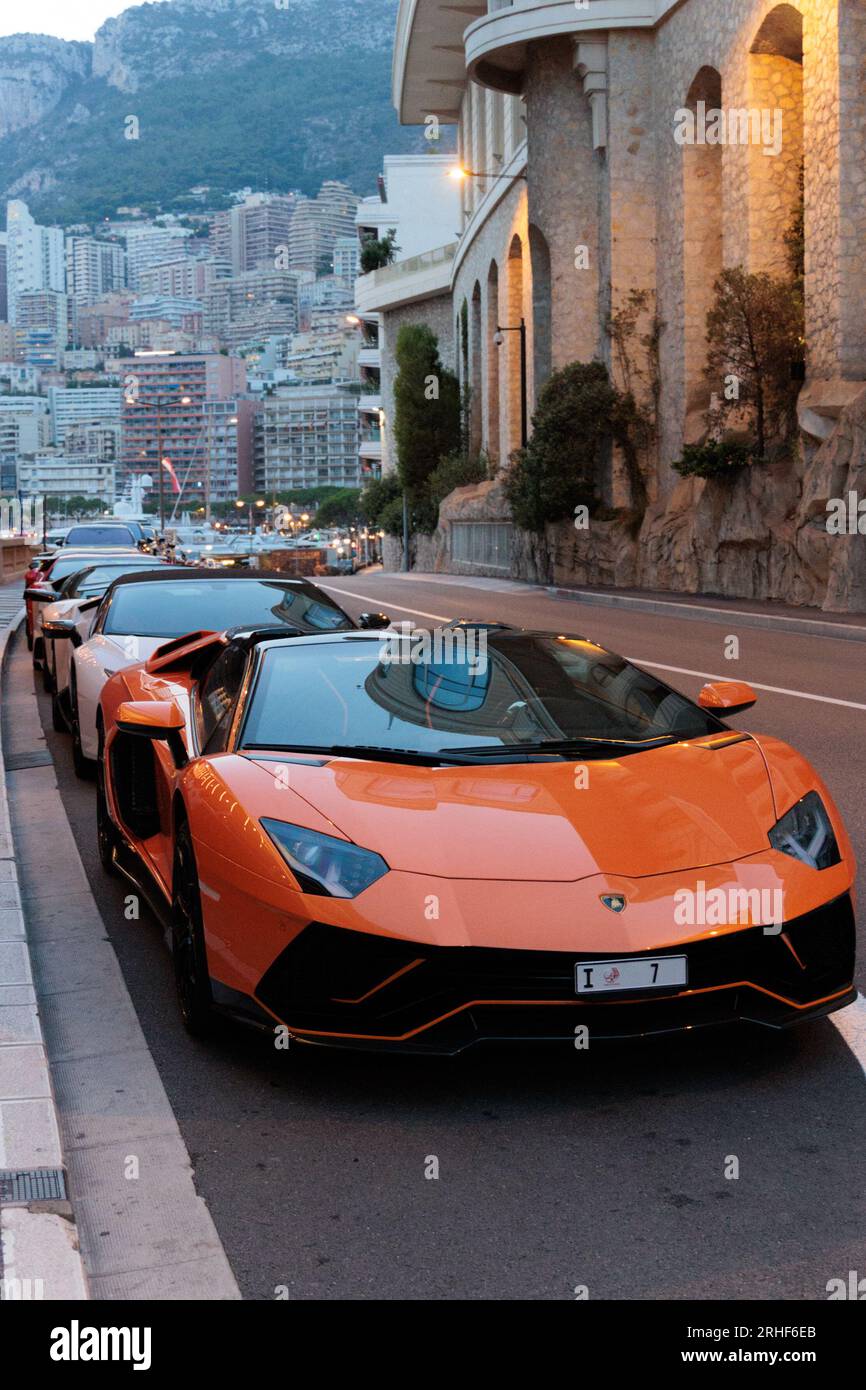 Lamborghini Aventador Ultimae Supercar In Monte Carlo Stock Photo Alamy