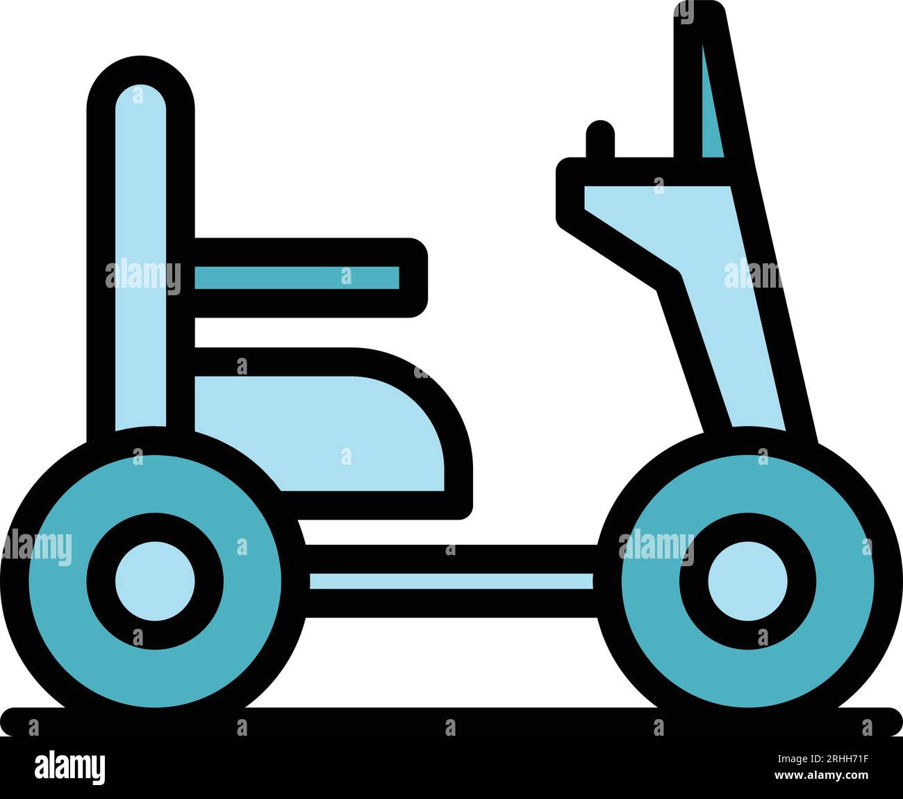 Electric Wheelchair Power Icon Outline Vector Drive Motor Scooter