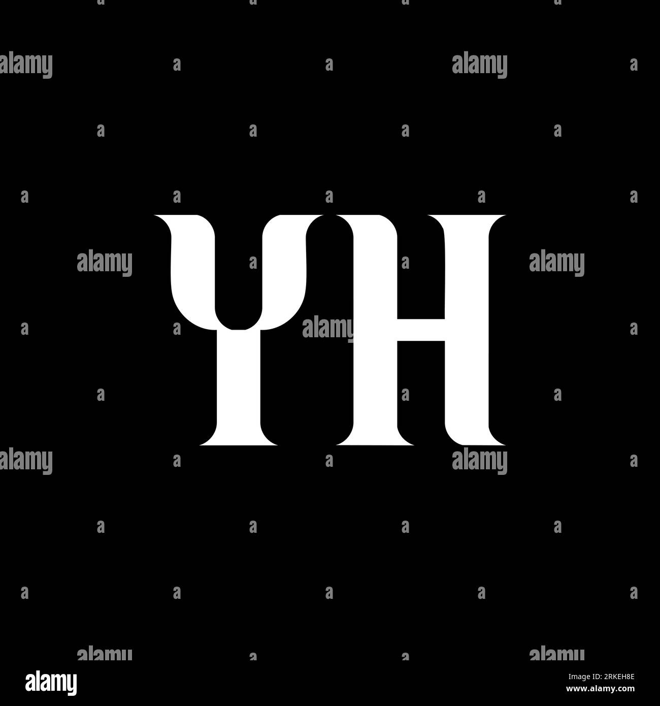 Yh Y H Letter Logo Design Initial Letter Yh Uppercase Monogram Logo