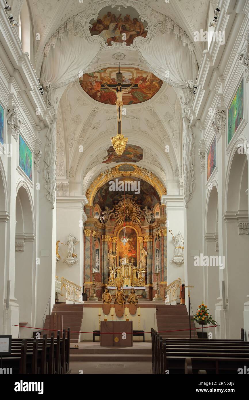 Interior View With Ceiling Fresco And Painting Of The Baroque