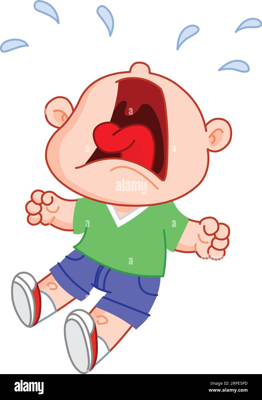 Crying Boy Royalty Free Vector Image Stock Vector Image Art Alamy