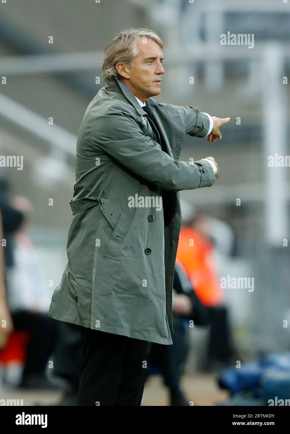 Saudi Arabia Manager Roberto Mancini Gestures On The Touchline During