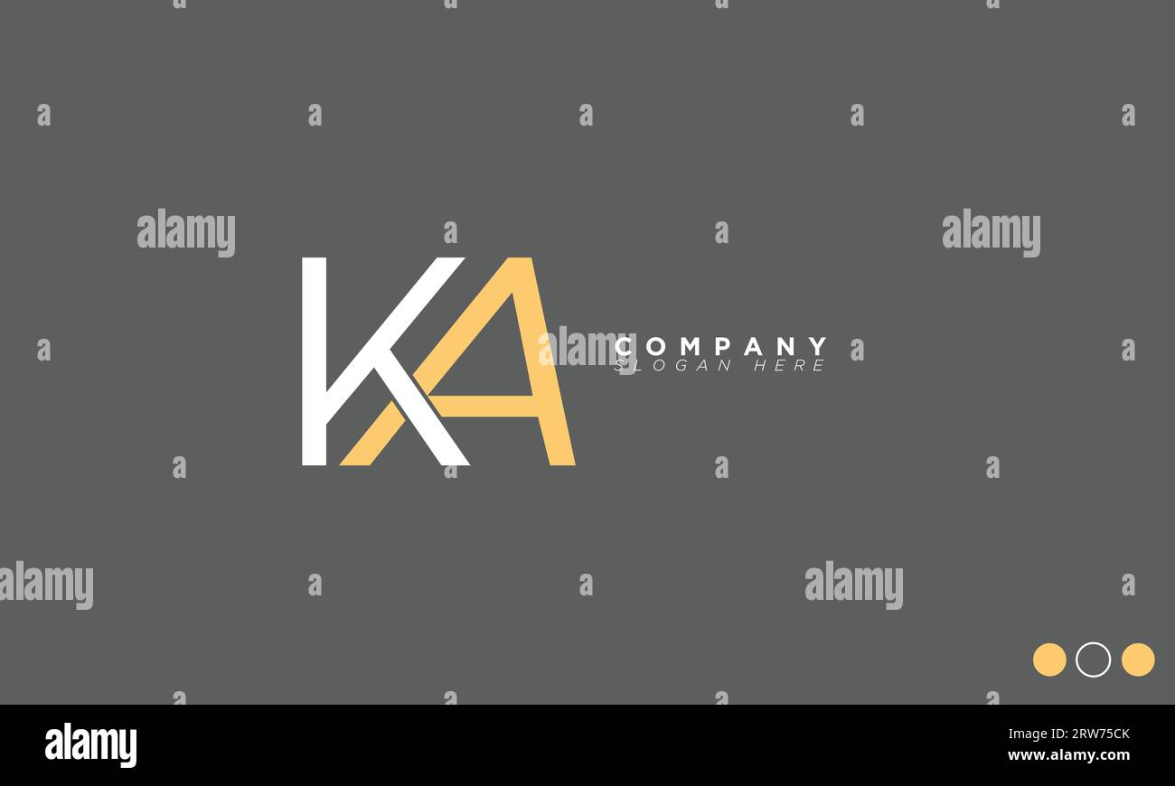 Ka Alphabet Letters Initials Monogram Logo Stock Vector Image Art Alamy