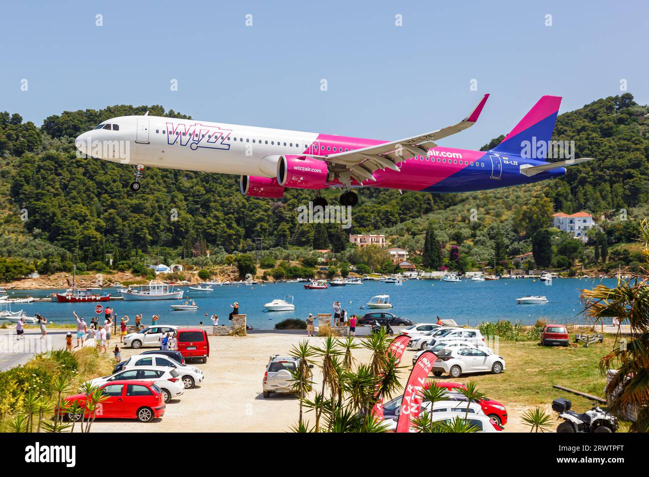 Skiathos Greece June 25 2023 Wizzair Airbus A321neo Airplane At