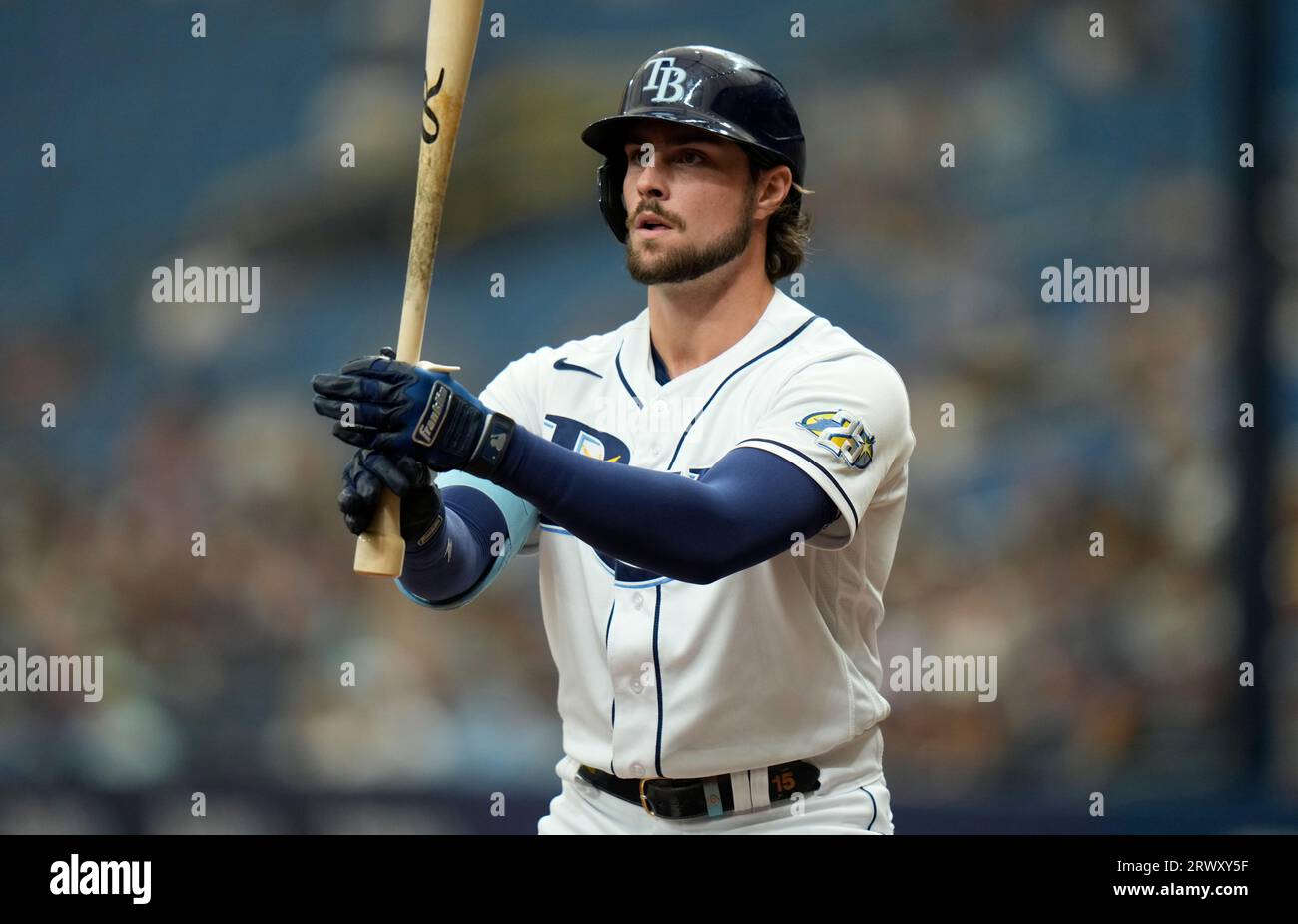 Tampa Bay Rays Josh Lowe Bats Against The Los Angeles Angels During