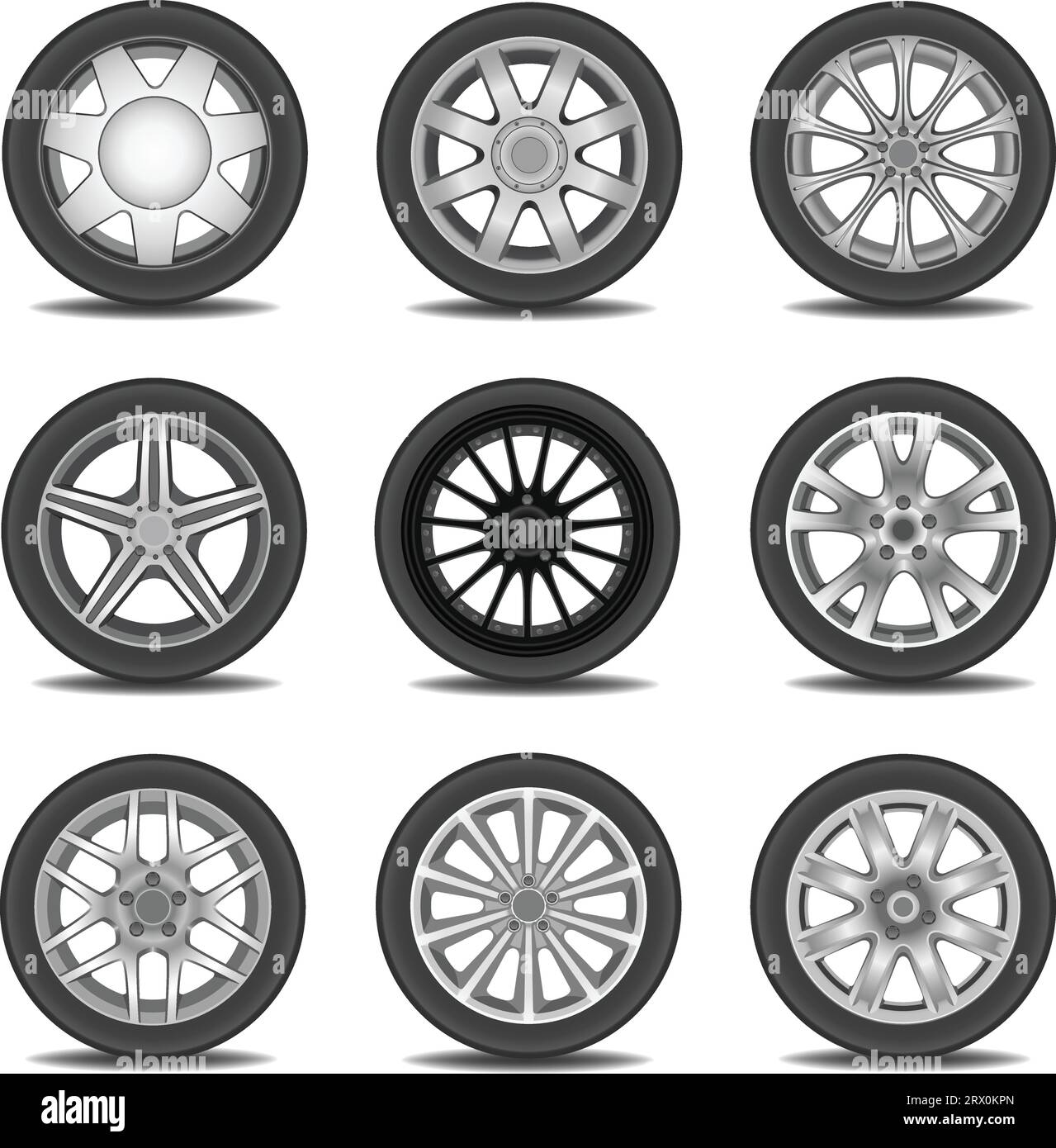 Different Tires Stock Vector Images Alamy