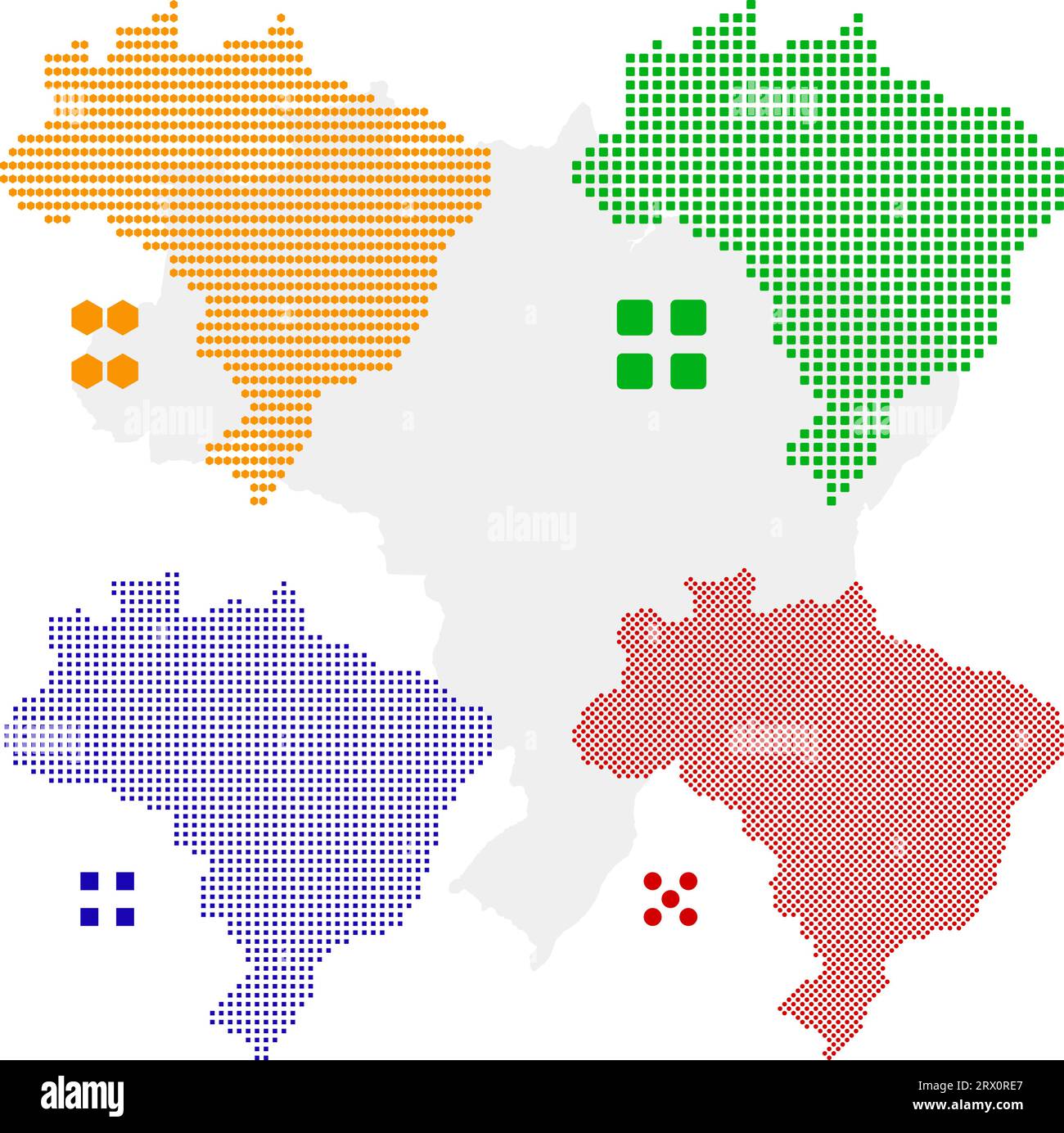 Layered Editable Vector Illustration Country Map Of Brazil Which