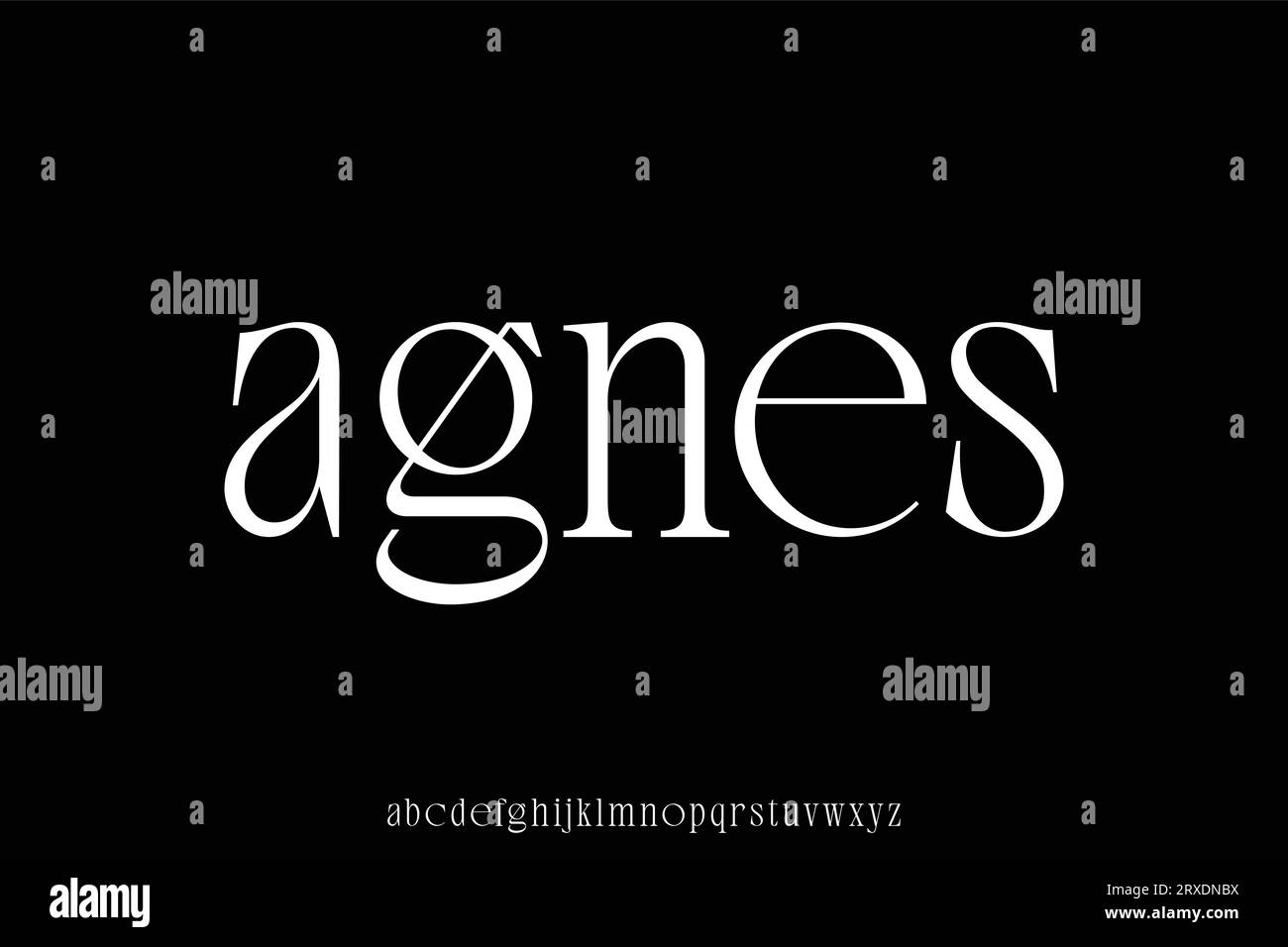 Elegant And Unique Alphabet Display Font Vector Beautiful Minimalist