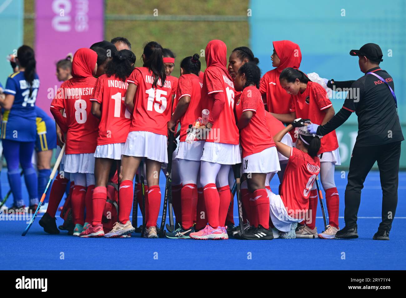 Hangzhou China 29th Sep 2023 Indonesia Women Hockey Team Players