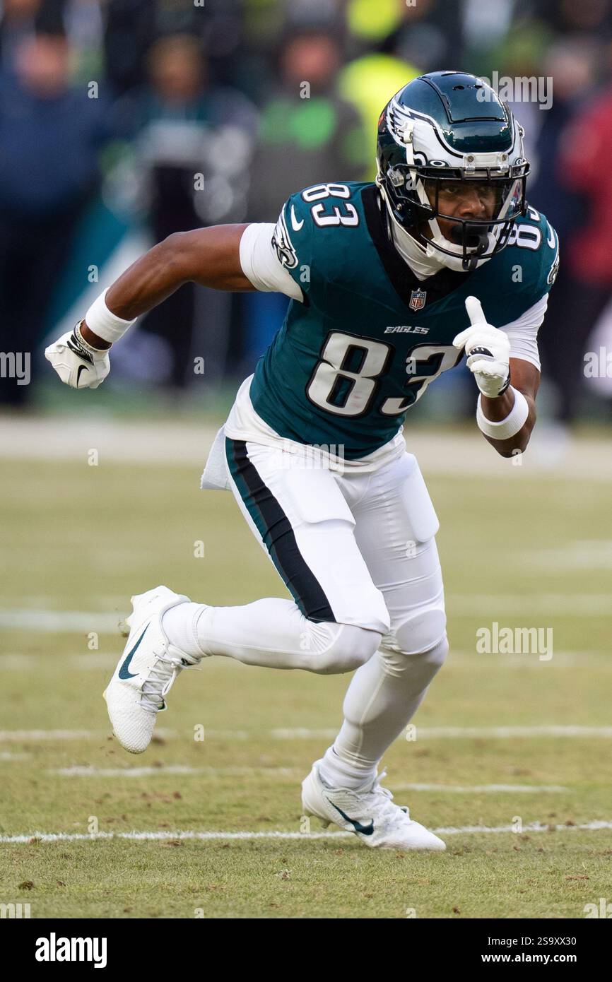 Philadelphia Eagles Wide Receiver Jahan Dotson In Action During