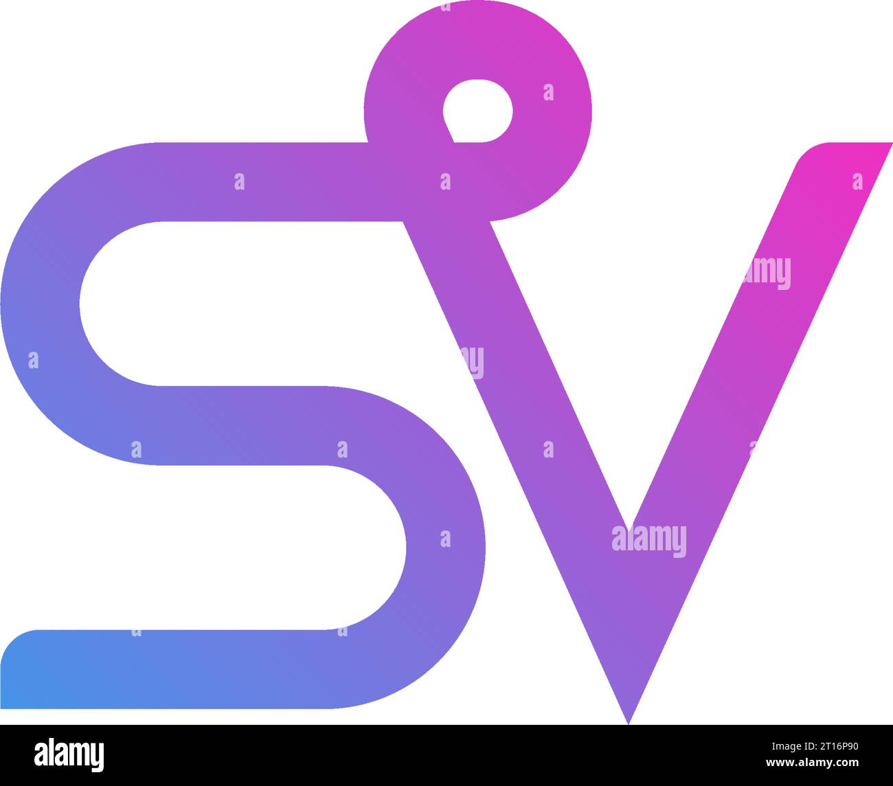 SV Logo SV Monogram Initial SV Logo Letter SV Logo Icon Vector