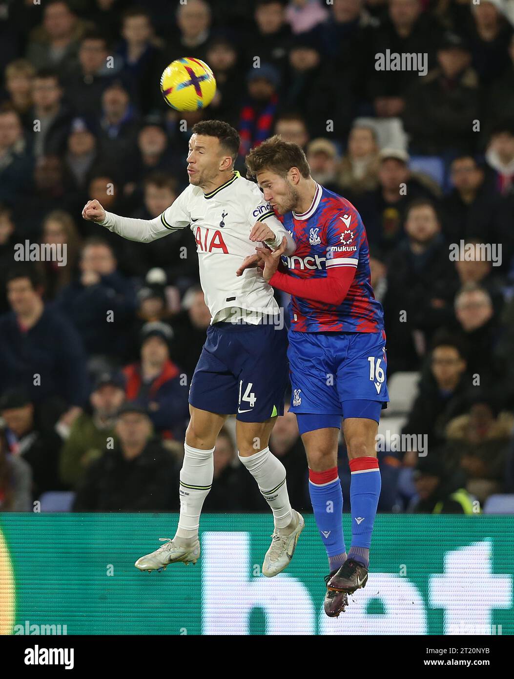 Ivan Perisic Of Tottenham Hotspur Battles Joachim Andersen Of Crystal