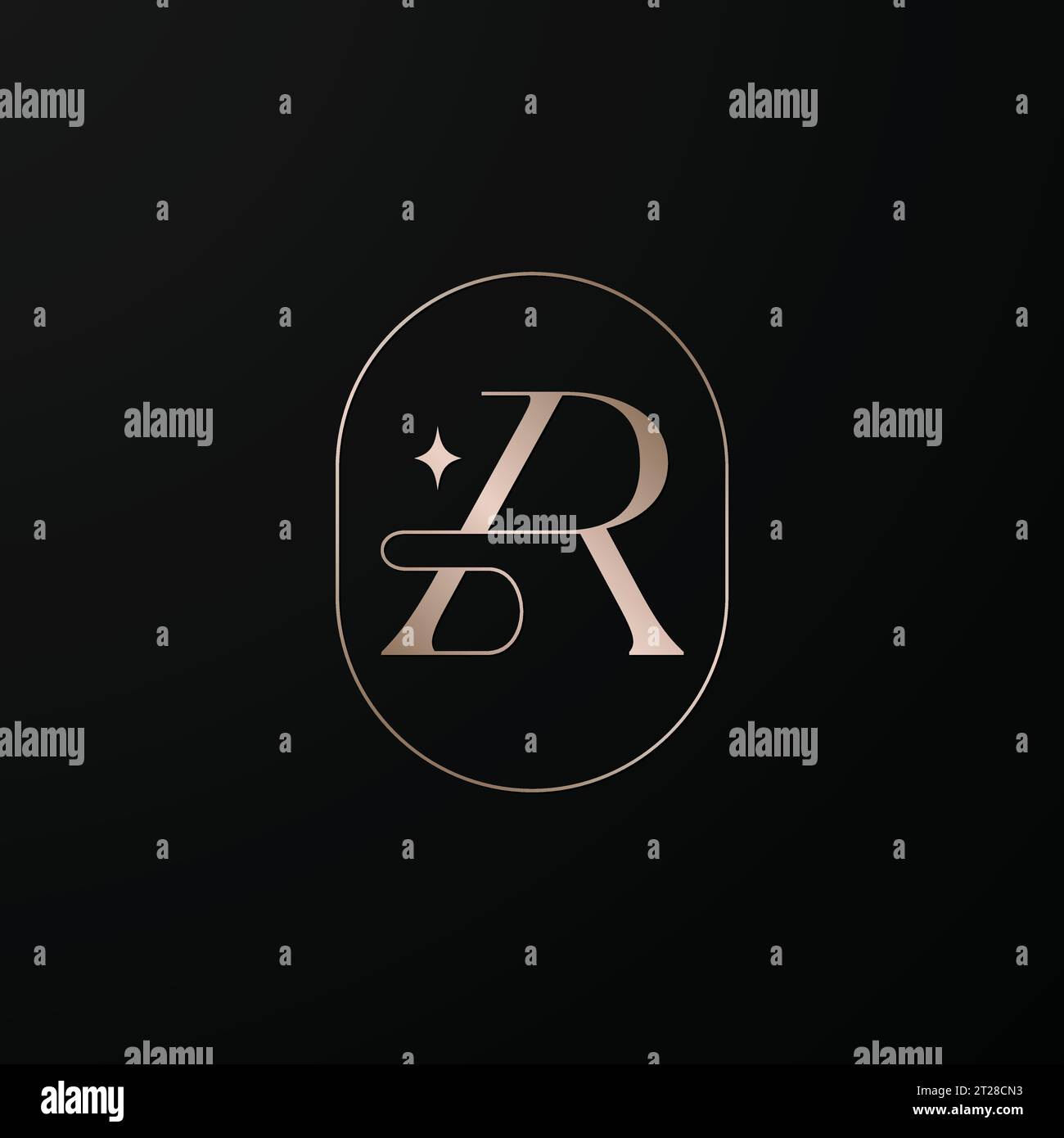 Elegant Modern Gold AR Or RA Letter Logo Design Vector Illustration