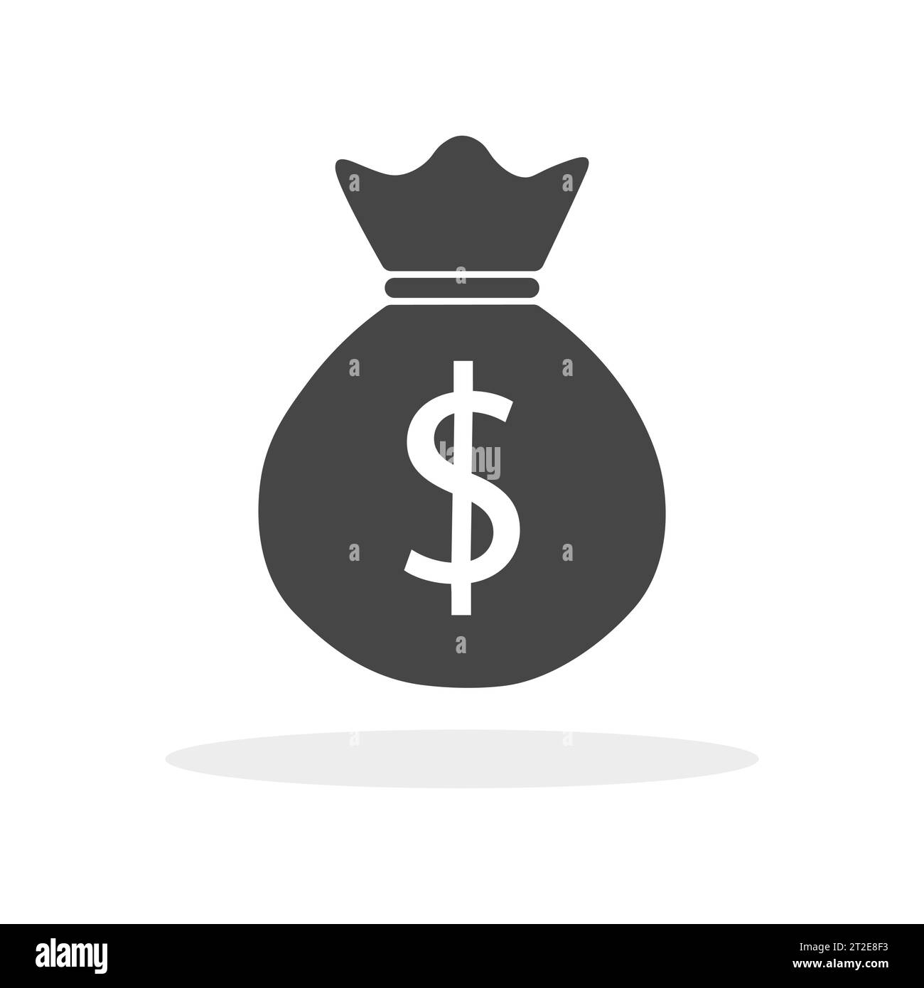 Money Bag Flat Icon Money Symbol American Currency Vector