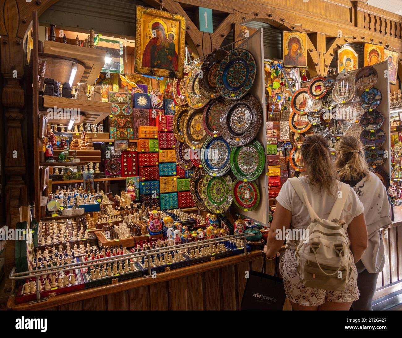 Interior With Souvenir Shop Krakow Cloth Hall Sukiennice Old Town