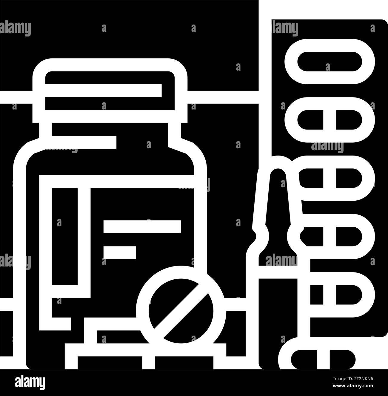 Medication Packaging Pharmacist Glyph Icon Vector Illustration Stock