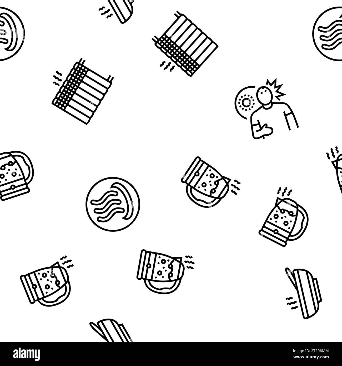 Hot Fire Lable Flame Tag Vector Seamless Pattern Stock Vector Image Art Alamy