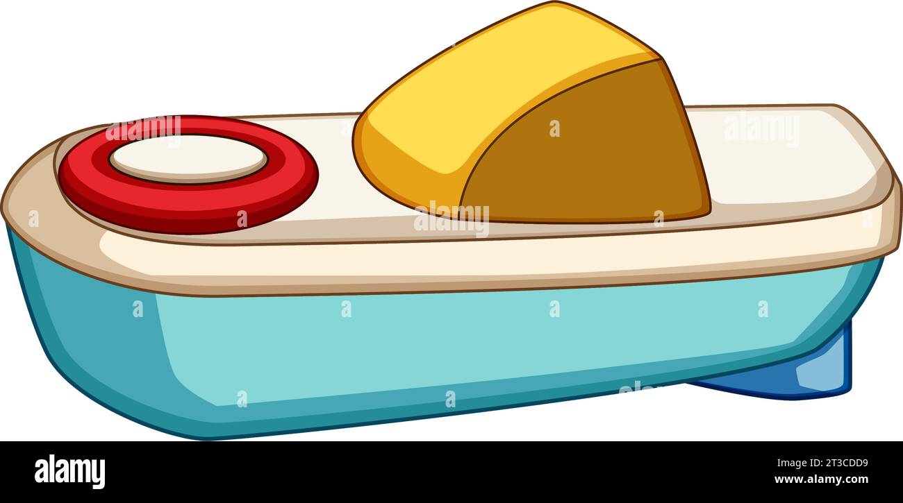 Object Boat Toy Cartoon Vector Illustration Stock Vector Image Art