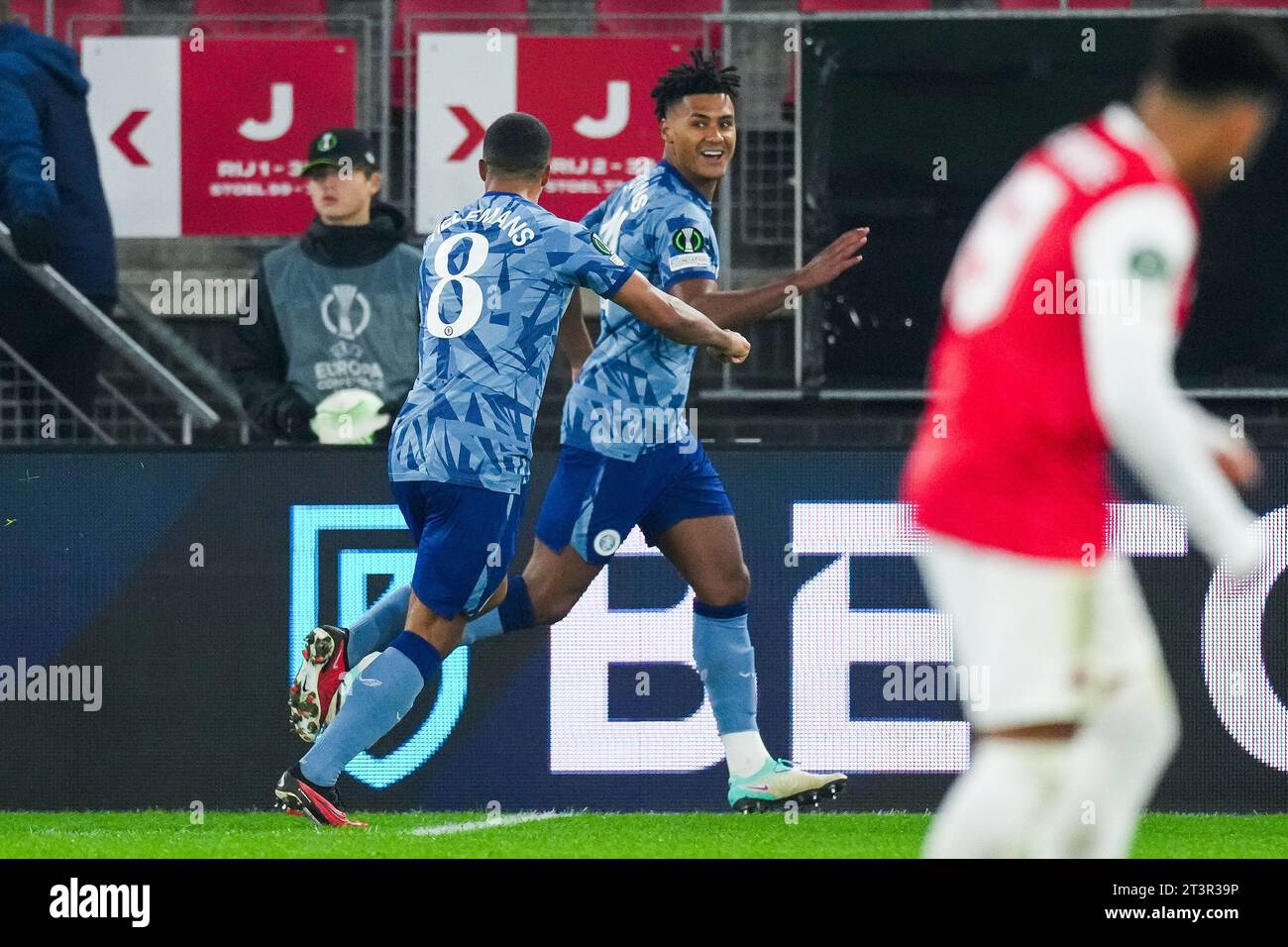 Alkmaar Ollie Watkins Of Aston Villa Fc Celebrates The During The