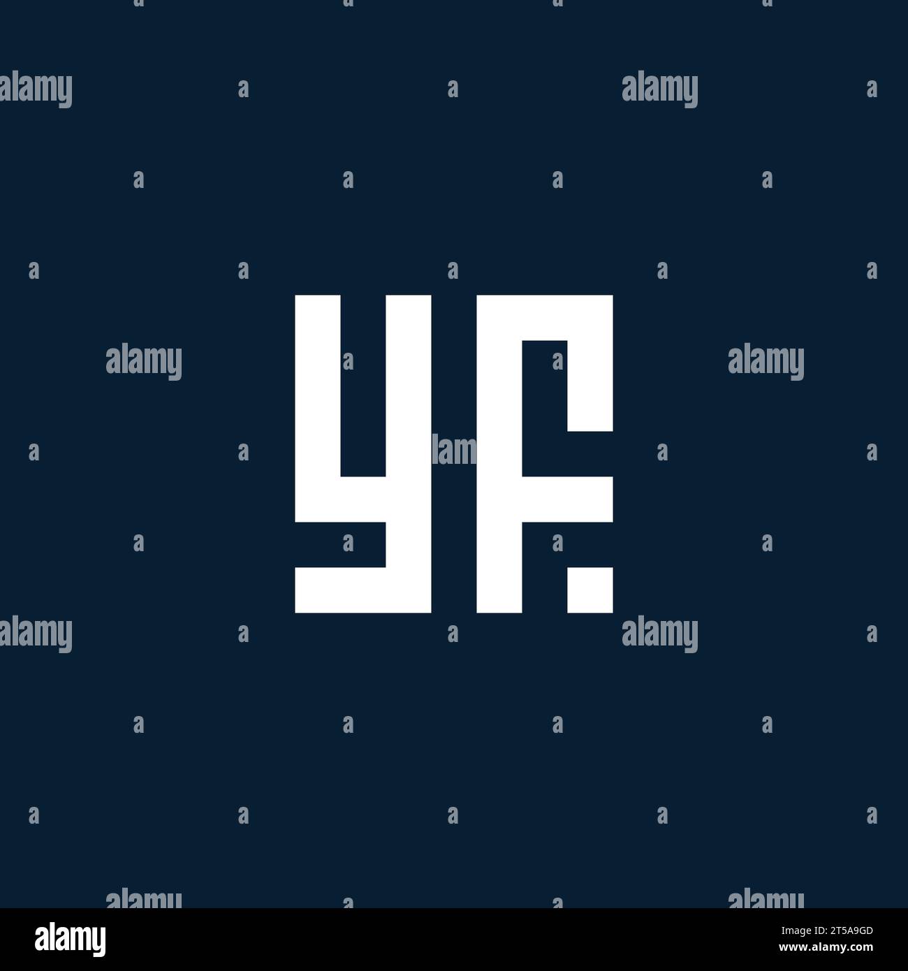 Yf Initial Monogram Logo With Geometric Style Design Ideas Stock Vector