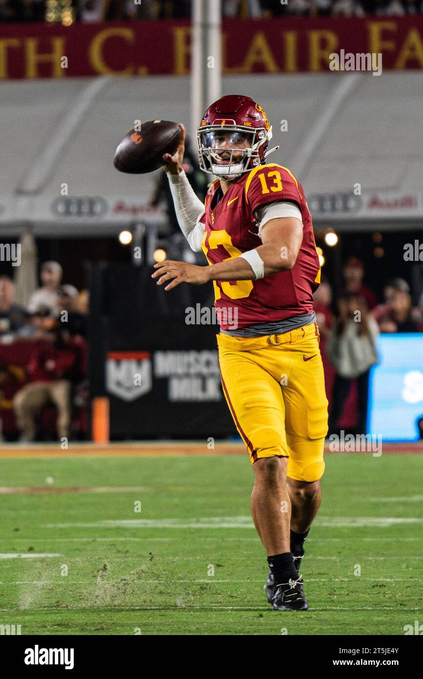 USC Trojans Quarterback Caleb Williams 13 Throws During A NCAA