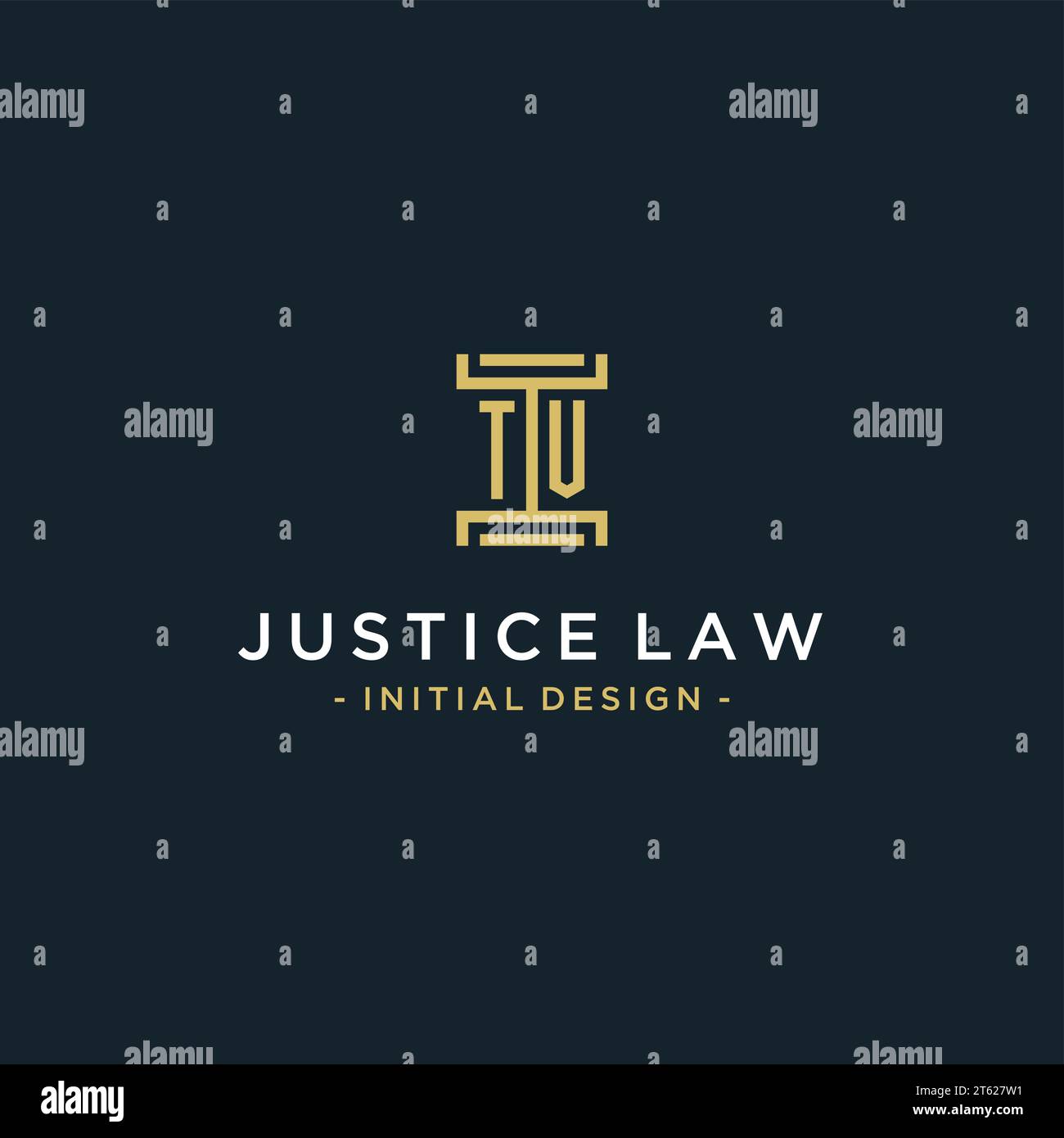 Tv Initial Logo Monogram Design For Legal Lawyer Attorney And Law