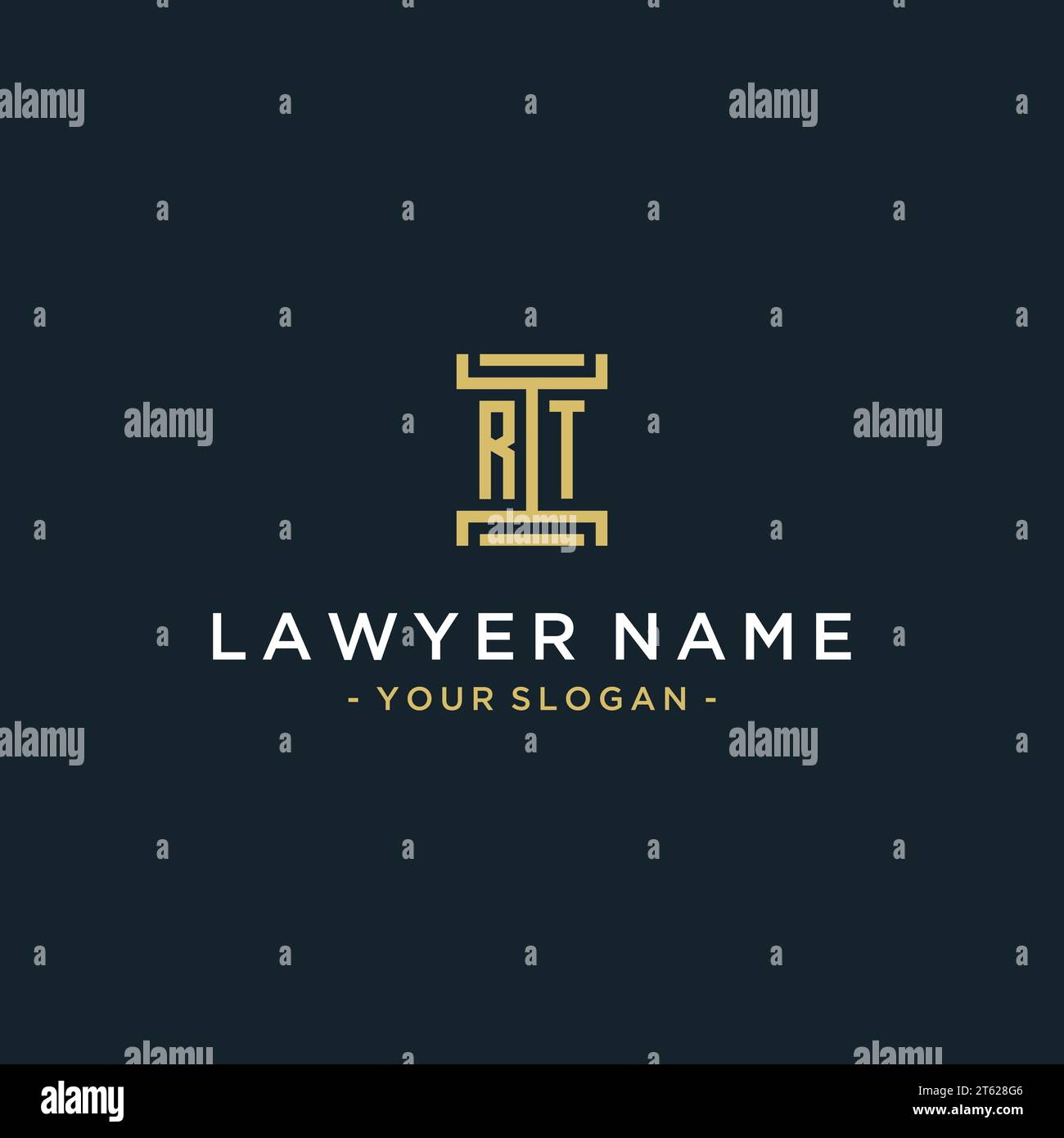 Rt Initial Logo Monogram Design For Legal Lawyer Attorney And Law