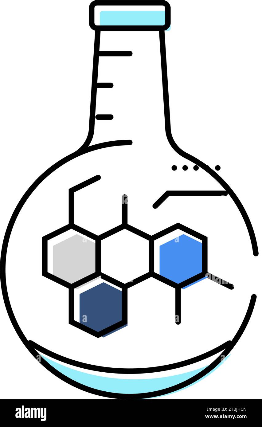 Chemical Synthesis Engineer Color Icon Vector Illustration Stock Vector