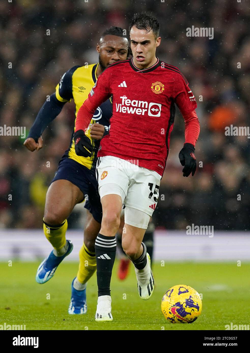 Manchester UK 9th Dec 2023 Sergio Reguil N Of Manchester United C