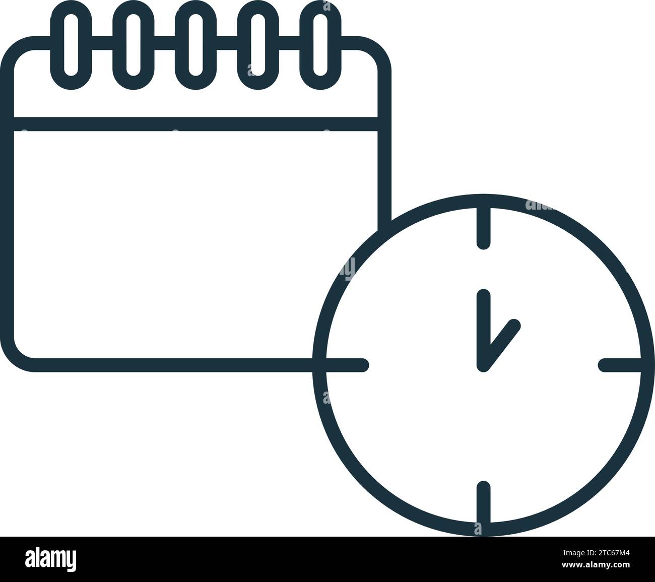 Scheduling Icon Monochrome Simple Sign From Operation Management