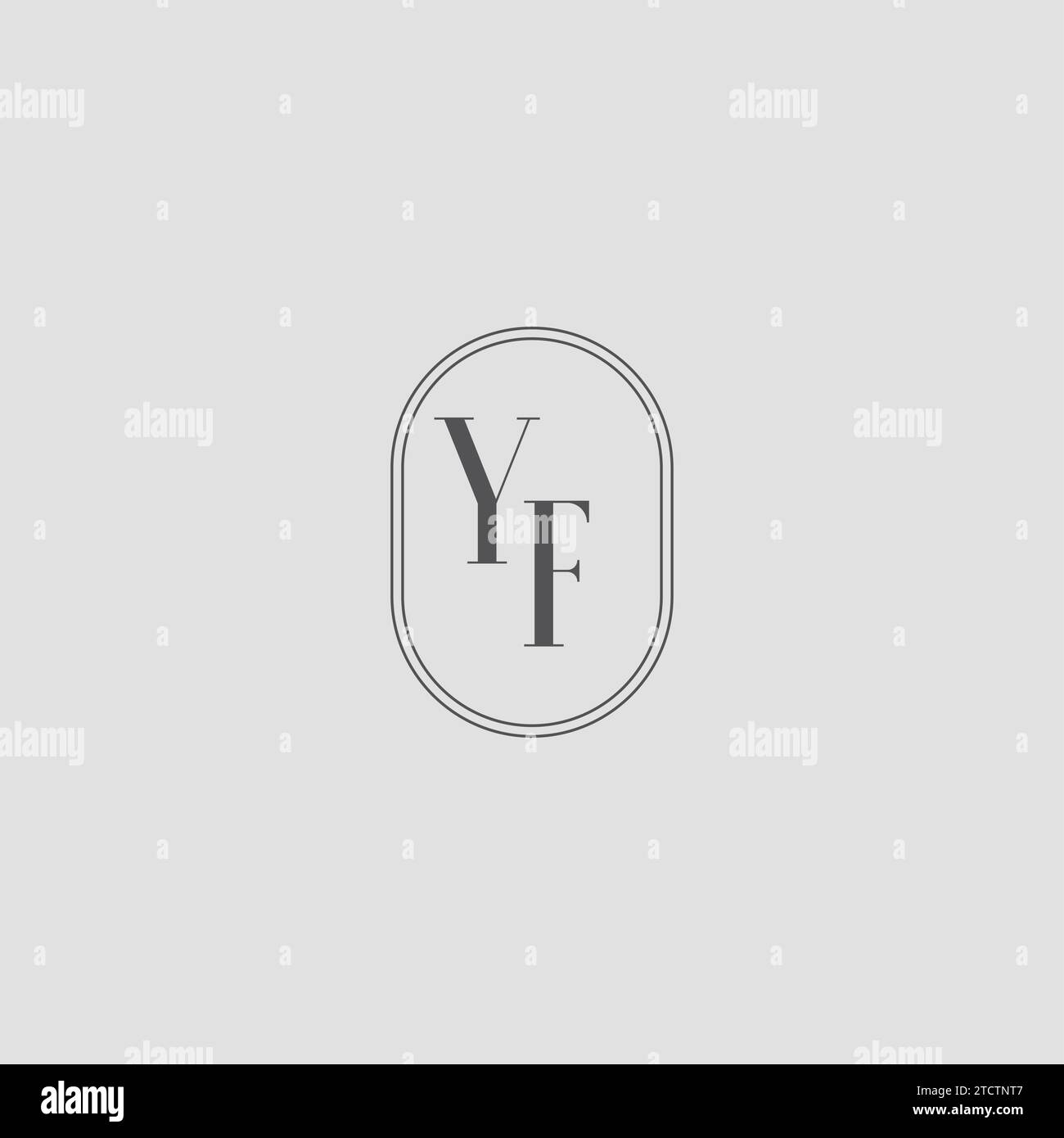 Initial Yf Wedding Monogram Logo Design Vector Graphic Stock Vector