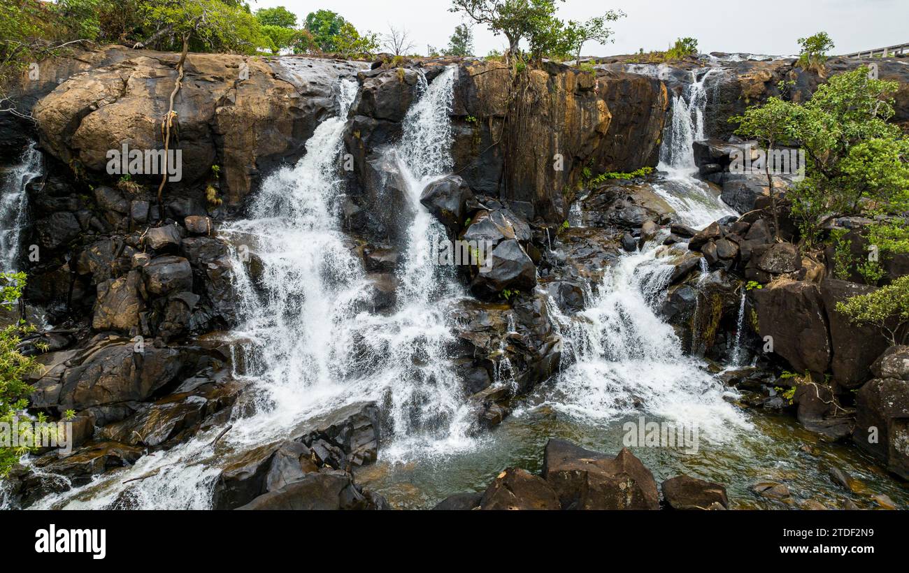 Aerial Of Chiumbe Waterfalls Lunda Sul Angola Africa Stock Photo Alamy