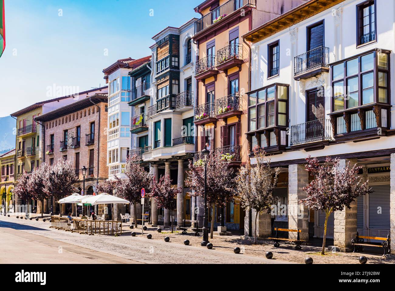 Detail Of The Plaza De Los Fueros Ordu A Vizcaya Pa S Vasco Spain