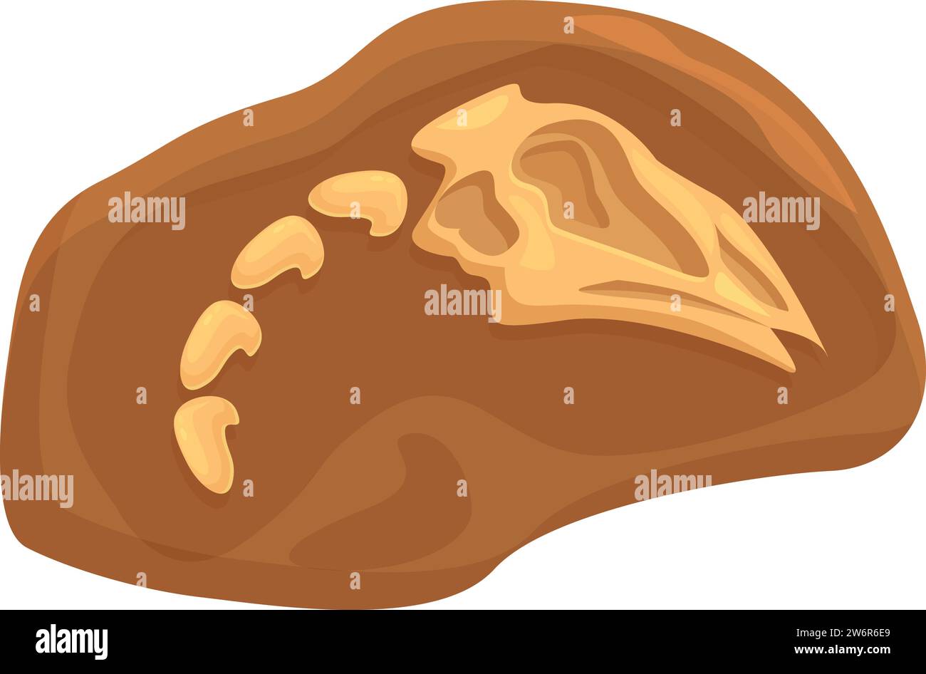 Ground Dinosaur Sediment Icon Cartoon Vector Soil Mud Layer Biology