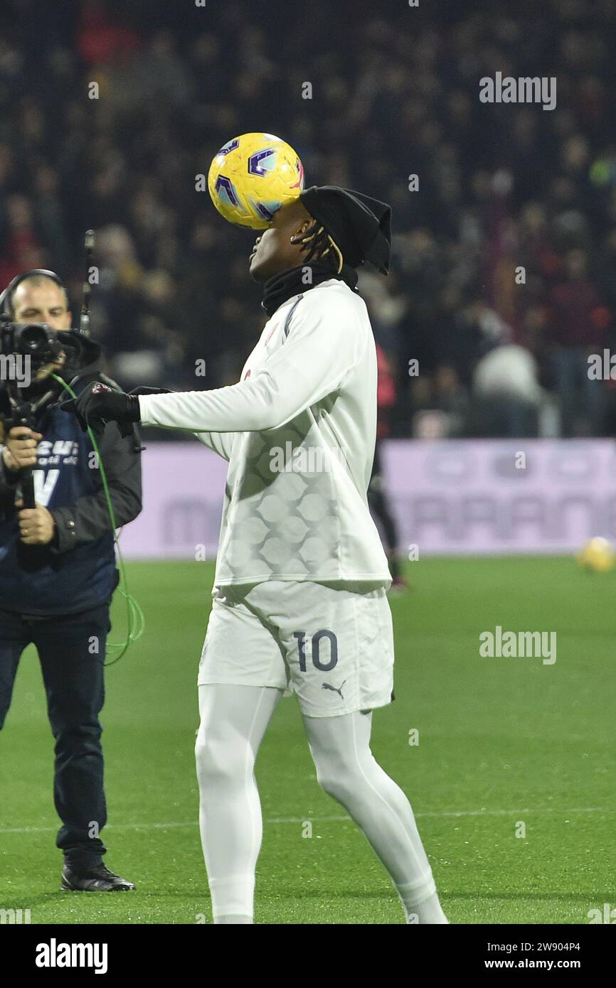 Salerno Italy 22nd Dec 2023 Rafael Leao Of AC Milan Warm Up During