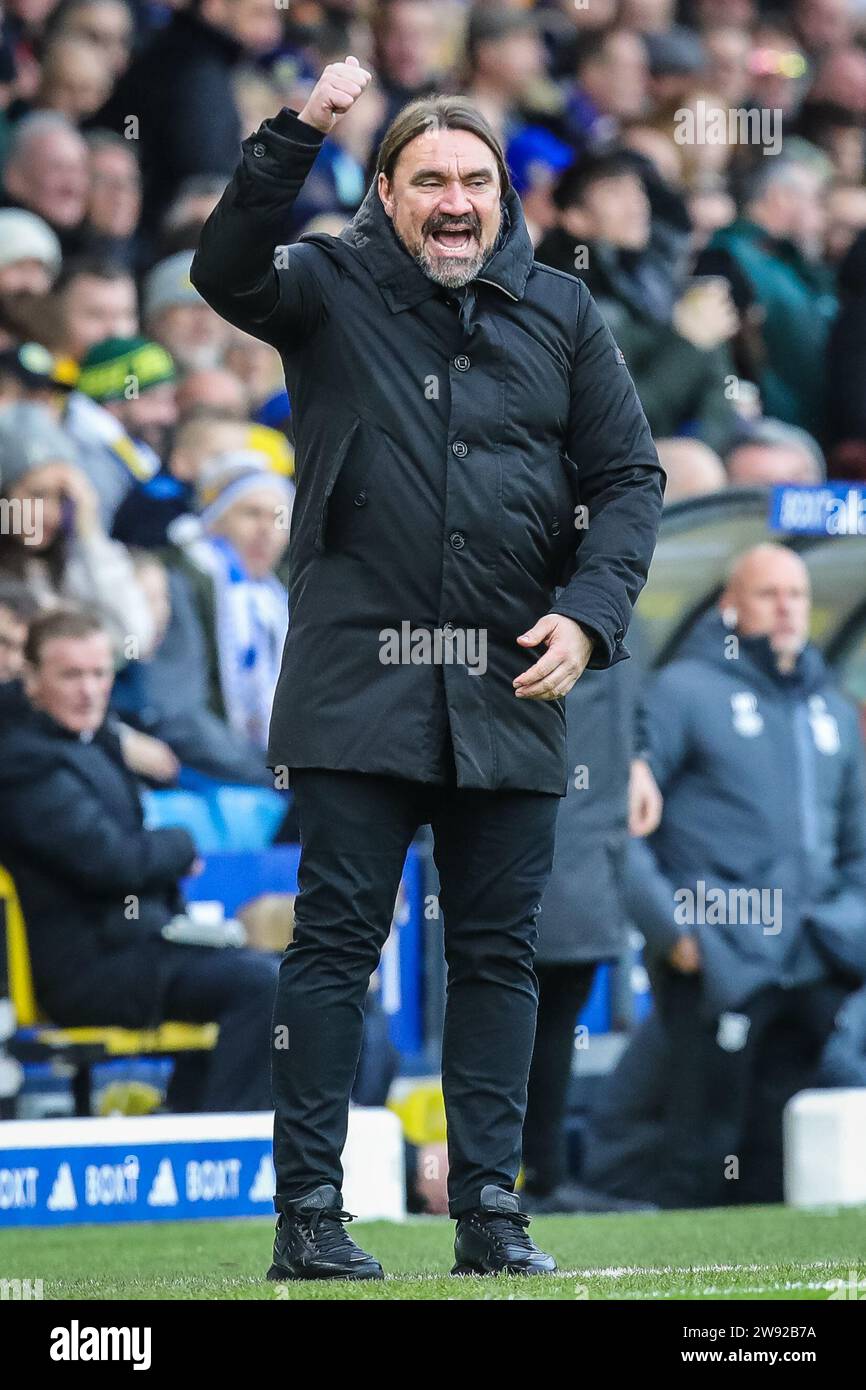 Leeds UK 23rd Dec 2023 Daniel Farke Manager Of Leeds United