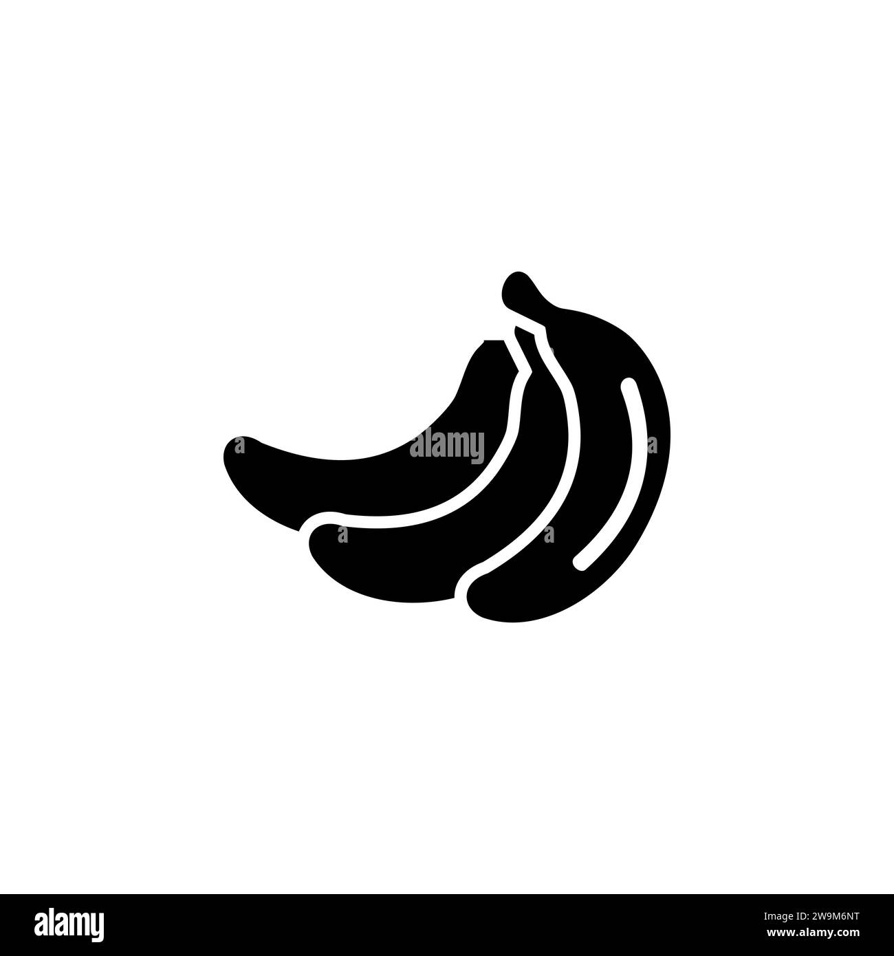 Banana Icon Vector Isolated On White Background Banana Icon Stock