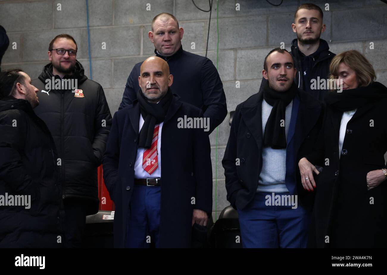 Swindon Town Football Club Owner Clem Morfuni Watches His Team During