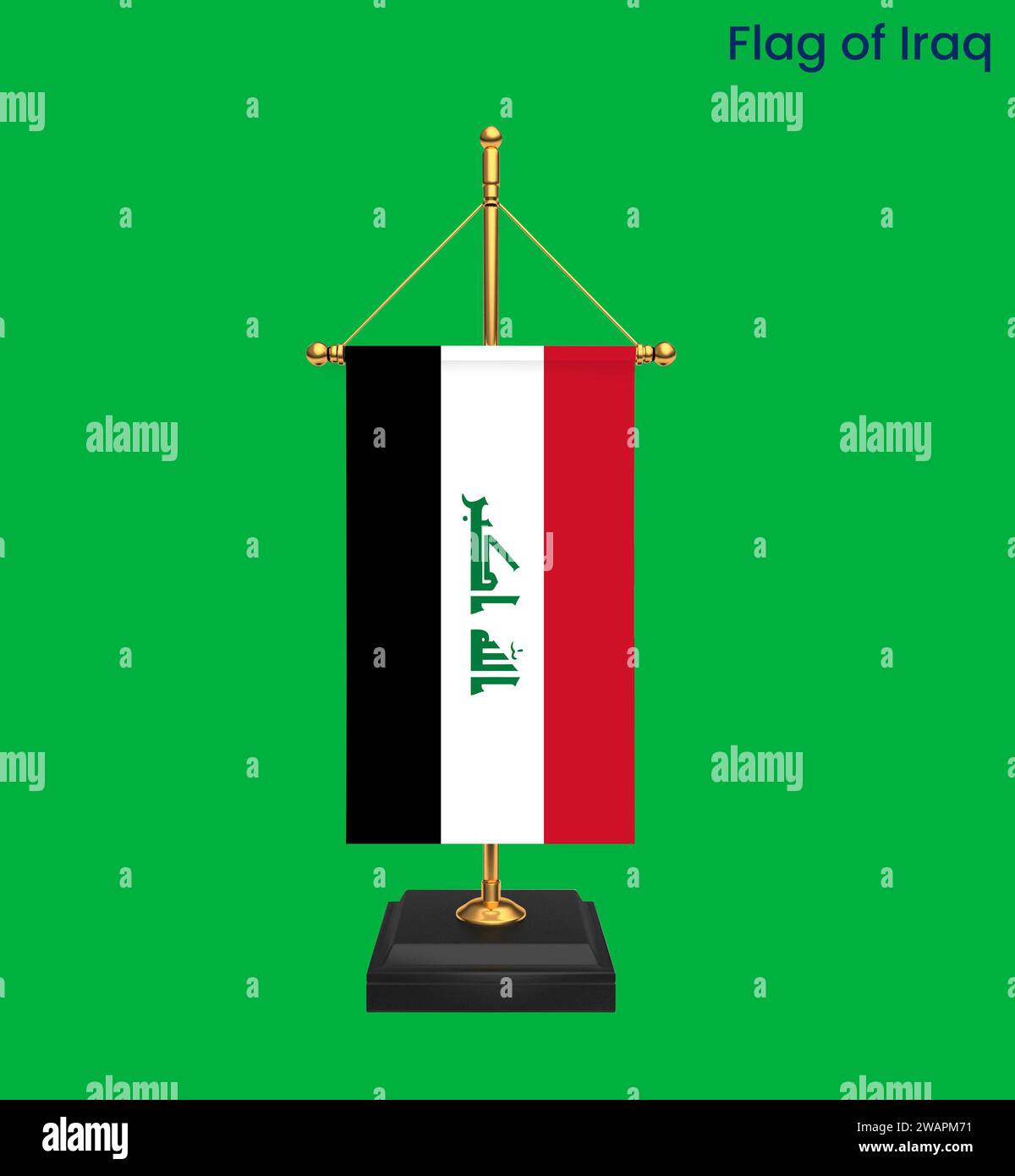 High Detailed Flag Of Iraq National Iraq Flag Asia D Illustration